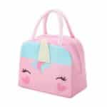 Charming Unicorn Design Pink Thermal Lunch Basket