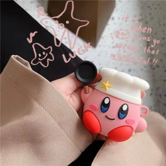 Cute Nintendo Kirby Chef Hat Pink AirPods Cover