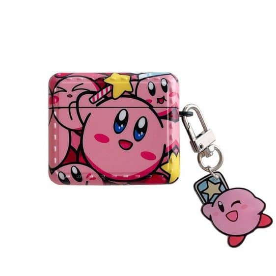 Cute Nintendo Kirby Doodle Art Pink AirPods Cover