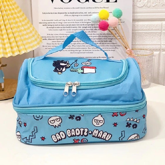 Cute Sanrio Penguin Bad Badtz-Maru Blue Lunch Bag