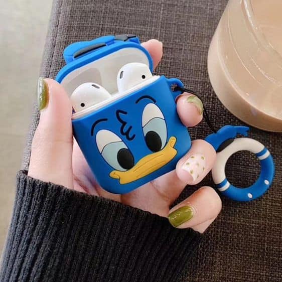 Kawaii Disney Donald Duck Art Blue AirPods Case