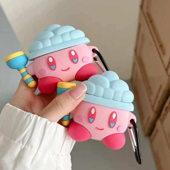 Kawaii Hero Kirby Cloudy Hair Pink AirPods Case