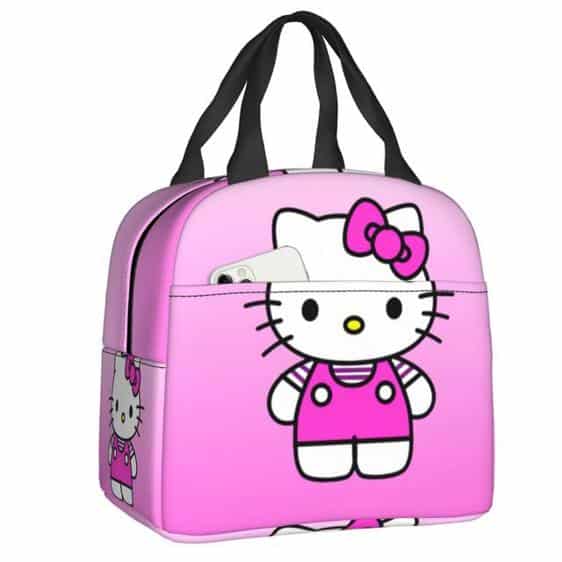 Kawaii Minimalist Hello Kitty Pink Thermal Lunch Bag