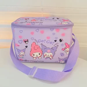 Lovely My Melody And Kuromi Purple Lunch Basket
