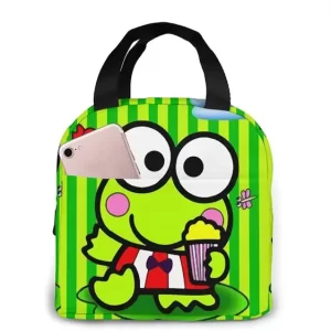 Lovely Sanrio Frog Kerokerokeroppi Green Bento Bag