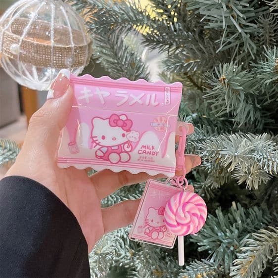 Adorable Hello Kitty Milk Candy Pink AirPods Case
