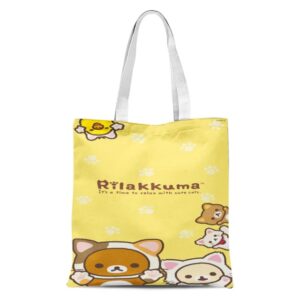 Adorable Rilakkuma Characters Cat Disguise Yellow Tote Bag
