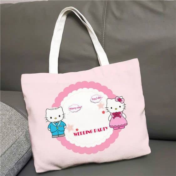 Lovely Hello Kitty & Dear Daniel Wedding Party Art Tote Bag