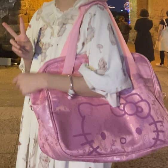 Lovely Sanrio Cat Hello Kitty Pink Shoulder Bag