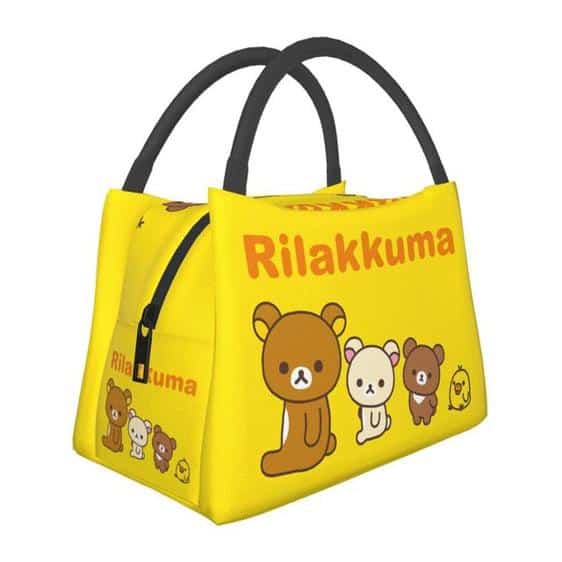 Charming Rilakkuma And Friends Yellow Thermal Lunch Bag