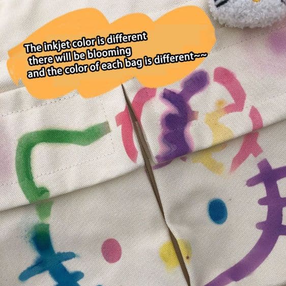 Charming Sanrio Hello Kitty Painted Style Logo Crossbody Bag