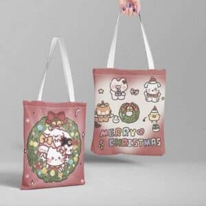 Cute Hello Kitty & Friends Merry Christmas Tote Bag