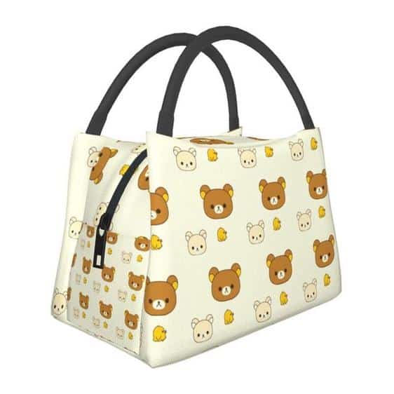 Cute Rilakkuma Korilakkuma & Kiiroitori Head Pattern Lunch Bag