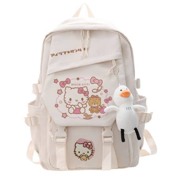 Kawaii Hello Kitty Tiny Chum Ribbon Star Art Girly Backpack