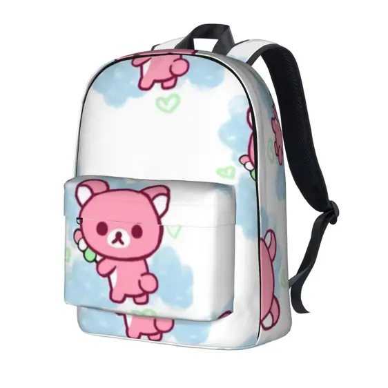 Kawaii Pink Rilakkuma With Dango Ladies Backpack
