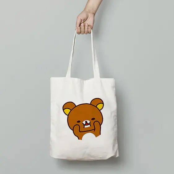 Kawaii Rilakkuma Bear Clumsy Face Ladies Tote Bag