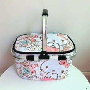Kawaii Sanrio Hello Kitty Art Insulated Picnic Lunch Bag