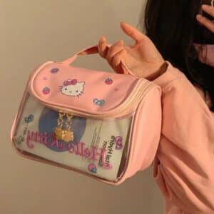 Kawaii Sanrio Hello Kitty Transparent Cosmetic Makeup Bag