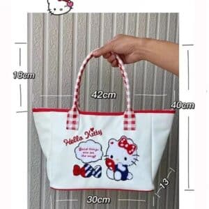 Lovely Hello Kitty Good Things Are On The Way White Handbag