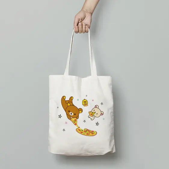 Lovely Rilakkuma And Friends Pizza Party Tote Bag