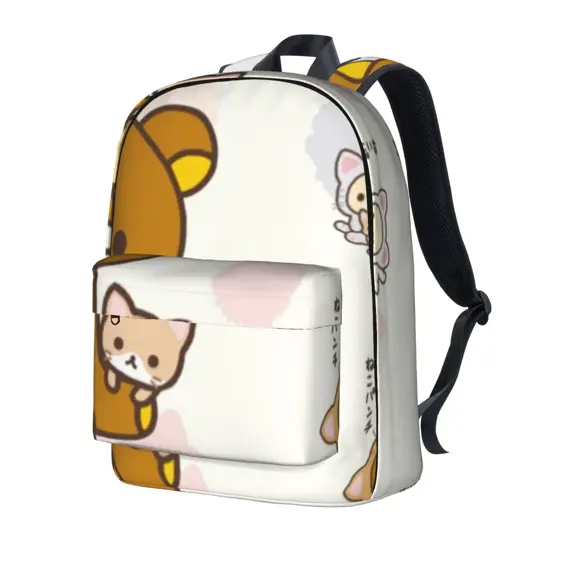 Lovely Rilakkuma With A Cat Girly Backpack Bag