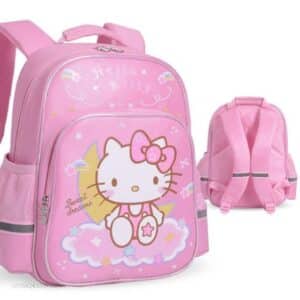 Charming Hello Kitty Sitting On Clouds Pink Girly Backpack