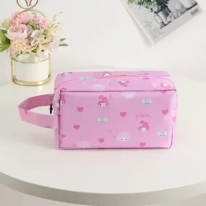 Charming My Melody Head And Heart Design Makeup Bag