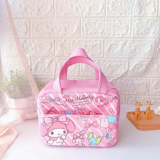 Cute Lovable My Melody Pink Thermal Lunch Bag