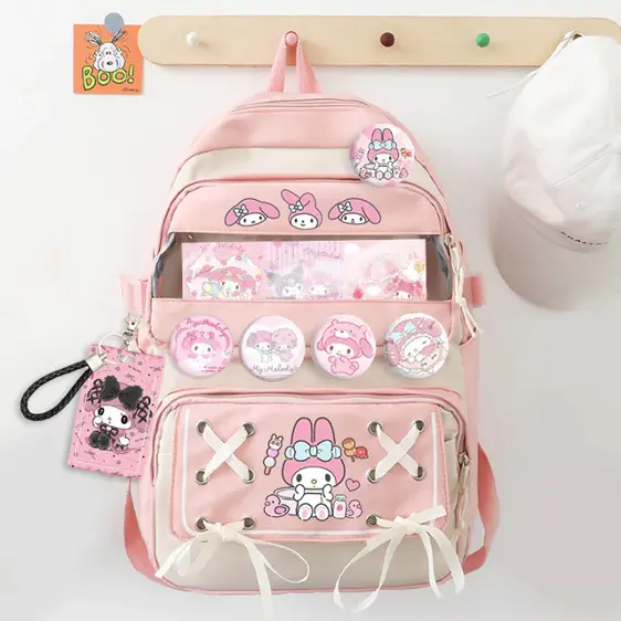 Kawaii My Melody Design Pink Girly Backpack Bag
