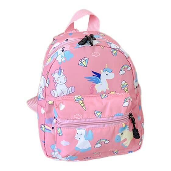 Cute Cartoon Unicorn Rainbow Children Pink Backpack