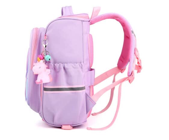 Magical Time Cute Unicorn Large Purple School Backpack