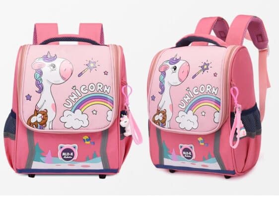 Waterproof Large Watermelon Red Unicorn Backpack for Girls